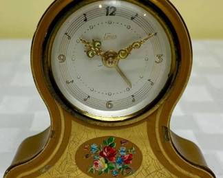 Lot 15-Vintage Emes German Musical Alarm Clock 4" x 4"