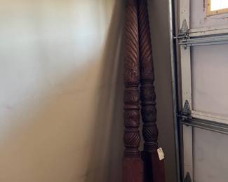 Bedposts from Regency era Great Britain @1810.