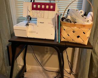 Pfaff serger with lots of thread.