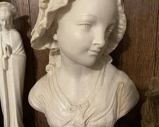 Large bonded marble bust made in Paris