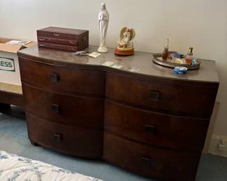 Six drawer mahogany dresser.