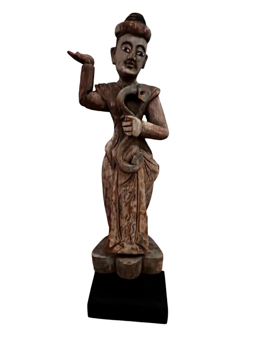 $75 USD     Asian Figurine Statue B239-23     Introduce the elegant and exclusive Asian Figurine Statue. This beautifully crafted statue exudes sophistication and refinement, making it the perfect addition to any luxury home decor. With intricate details, it adds a touch of culture and art to your space. Bring the essence of Asia into your home with this exquisite figurine.

Dimensions: 7 x 4 x 24H in
Condition: In very good condition with expected signs of age and wear based on the nature of the piece.

Location: Local pick up Lake Oswego, OR.  Shipping suggestions available upon request.      https://goodbyhello.com/products/set-of-two-green-ceramic-vases-239-22-copy?_pos=1&_sid=f4ac17e30&_ss=r