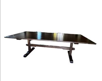 $20,000 USD     New Dos Gallos Custom Trestle Table B239-06     Beautiful custom walnut trestle table. Shown here in dark walnut with a medium Perfect proportions, low profile, simple and elegant. Made from Walnut in Los Angeles by Dos Gallos Studio.

Style: American Classical
Materials: Walnut
Place of Origin: United States
Period: 21st Century


Dimensions: 96 x 42 x 30H in


Condition: New. Privately owned but never used. 

Location: Local pick up Lake Oswego, OR.  Shipping suggestions available upon request.     https://goodbyhello.com/products/leather-office-chair-239-05-copy?_pos=11&_sid=f4ac17e30&_ss=r