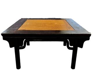 $1500 USD     Chinese Rattan Top Kang Table 1880s B239-13     A Chinese Ming Dynasty style square-shaped wooden coffee table from the 19th century, with original distressed finish and hand-woven rattan top. Created in China during the Qing Dynasty period in the 19th century, this coffee table features the stylistic characteristic of the Ming Dynasty.     Dimensions:  38.5 x 38.5 x 19H in

Condition: Used in very good condition commensurate with age and use. 

Location: Local pick up Lake Oswego, OR 97034. Shipping suggestions available upon request.      https://goodbyhello.com/products/custom-3-pc-leather-chairs-ottoman-set-239-12-copy?_pos=10&_sid=f4ac17e30&_ss=r