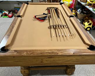 Nice slate pool table. Will pre-sale this item. Price is $1,000.00. Contact us if interested. 
POOL TABLE IS SOLD!!!