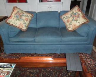 2 Matching blue sofas