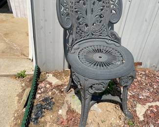. . . wrought-iron chair