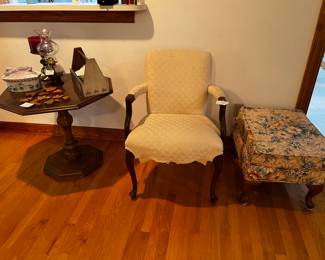 side table, chair, ottomen