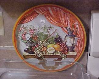 1 of 3 vintage metal trays.
