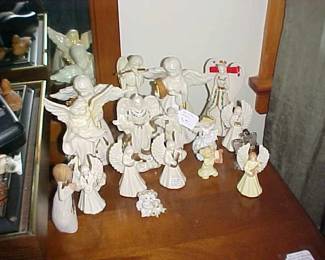 An angel collection with a Lenox piece.