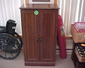 Media storage cabinet.