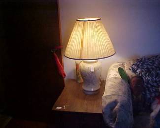 One of 2 identical table lamps.