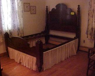 A gorgeous antique bed.