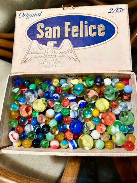 Vintage marbles, lots of shooters (some are SOLD)