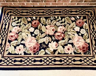 Woven floral rug