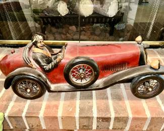Vintage wooden car decor 