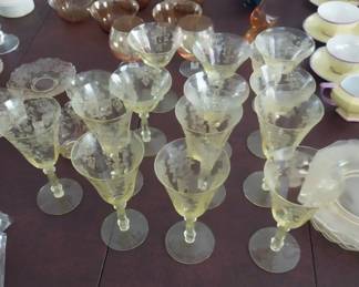 Depression ware stem ware