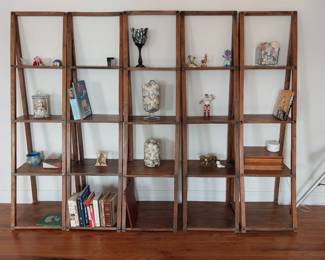 Wood shelves