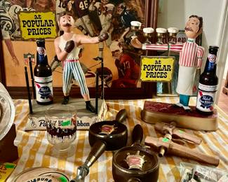 Schlitz, PBR, Old Milwaukee, Miller Beer memorabilia 
