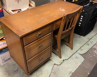 MCM desk with chair