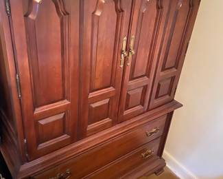 Colonial dresser and burea with mirrors