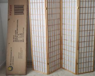 Two 2 4Panel NaturalFiber Room Dividers