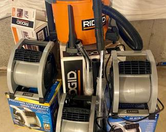 Ridgid 9 Gal Wet Dry Vac 3 Lasko Fans