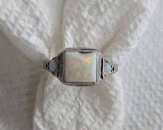 Platinum Opal Ring