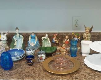 Fenton Fairy Light, Royal Doulton Figurines Hummels Mothers Day Plates