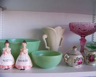 Jadite Bowls and Prayer Lady Shakers