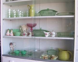 White Glass Front Cabinet