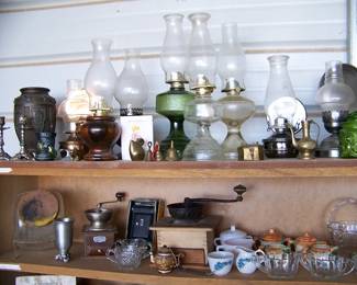 Oil Lamps, Coffee Grinders
