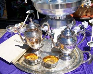 Silverplate Tea Pots and Tray