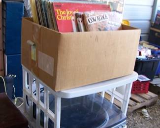 Records and Turntable