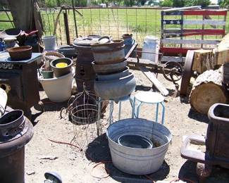 Metal tubs and buckets