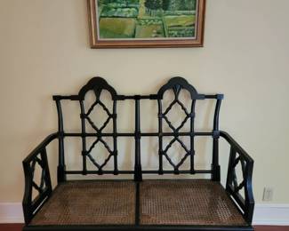 Chippendale style bench.