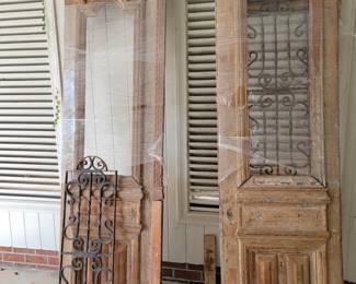 Pair of Grand Scale chateau doors, late 19th century.  Approximately 8 to 9 feet tall.