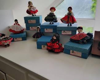 A collection of 40+  vintage Madame Alexander Dolls. All with their original boxes.