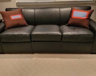 Restoration Hardware Leather Sofa.
