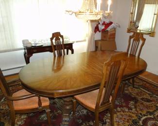 Dining Room Table and chairs, Rug is also for sale
