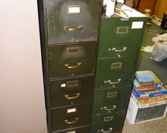 Metal file cabinets