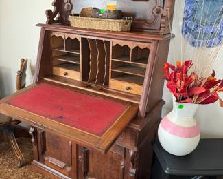 Antique wooden secretary