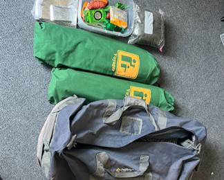 Camping supplies plus two cots 