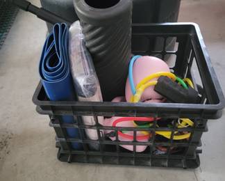 Boxing gloves and fitness supplies 