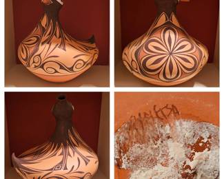7. Xtra view Large ZUNI Pottery Duck Effigy Bowl