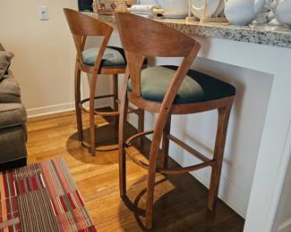 57. Bar stools. Pair Century Los Angeles.