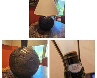 4. Extra molded metal lamp 22" h X 12" d