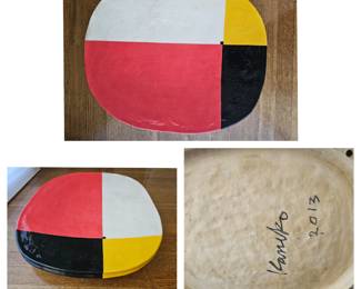 32. Extra view Jun Kaneko Oval ceramic piece