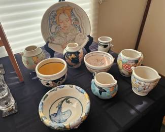Eileen Pendergast Richardson assortment of studio pottery