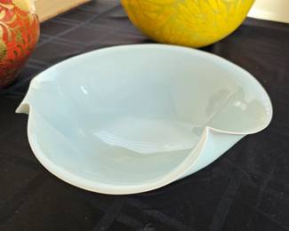 41. Kawase shinobu Caledon glazed porcelain bowl
3 7/8 x 9 3/4